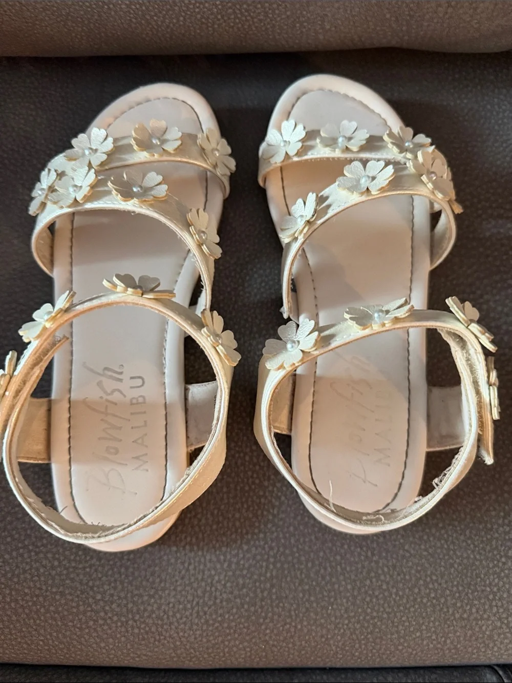 Blowfish Metallic  Floral Strap Sandals